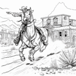 Wild West Horse Chase Scene Coloring Pages 2