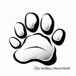 Wild Wolf Paw Print Coloring Pages 2
