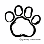 Wild Wolf Paw Print Coloring Pages 3