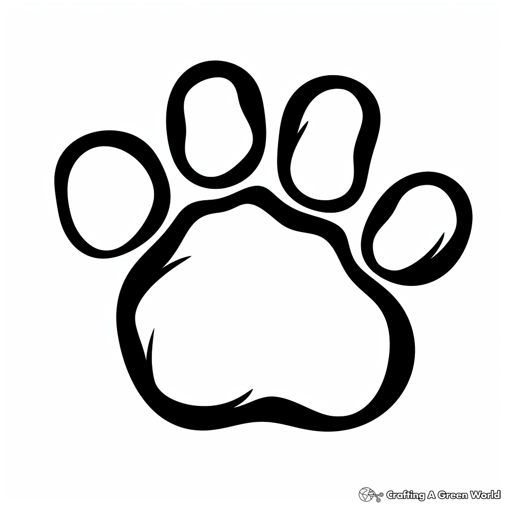 Paw Print Coloring Pages Free