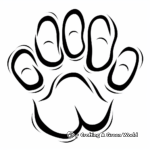 Wild Wolf Paw Print Coloring Pages 4