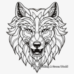 Wild Wolf Tattoo Coloring Pages 1