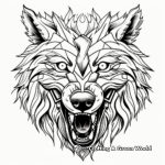 Wild Wolf Tattoo Coloring Pages 2