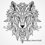Wild Wolf Tattoo Coloring Pages 4