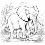 Wildlife: Majestic Elephant in Nature Coloring Pages 3