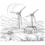 Wind Power themed Earth Day Coloring Pages 2
