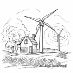 Wind Power themed Earth Day Coloring Pages 4