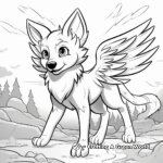 Winged Wolf Pack: Unity Scene Coloring Pages 1