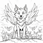 Winged Wolf Pack: Unity Scene Coloring Pages 2