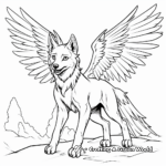 Winged Wolf Pack: Unity Scene Coloring Pages 3