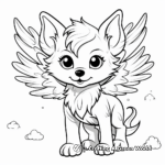 Winged Wolf Pup Coloring Pages for Kids 4