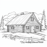 Winter Barn Scene Coloring Pages 3