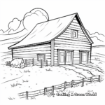 Winter Barn Scene Coloring Pages 4