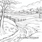 Winter Landscapes: Snowy Scenes Coloring Pages 2