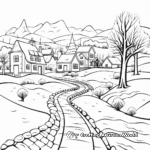 Winter Landscapes: Snowy Scenes Coloring Pages 3