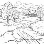 Winter Landscapes: Snowy Scenes Coloring Pages 4