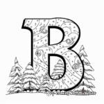 Winter-themed 'B' for Blizzard Coloring Pages 1