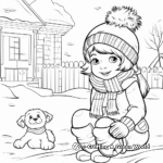 Winter-Themed New Year's Day Coloring Pages 1