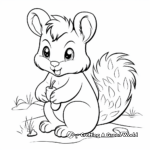 Winter-Time Squirrel Coloring Sheets 1