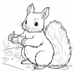 Winter-Time Squirrel Coloring Sheets 4