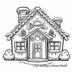 Winter Wonderland Gingerbread House Coloring Pages 2