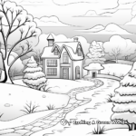 Winter Wonderland Landscape Coloring Pages 2