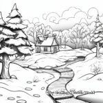 Winter Wonderland Landscape Coloring Pages 3