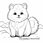 Winter Wonderland: Arctic Fox Coloring Pages 1