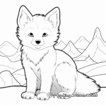 Winter Wonderland: Arctic Fox Coloring Pages 2