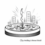 Wish-Granting Gold Coin Fountain Coloring Pages 3
