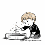 Wish-Granting Gold Coin Fountain Coloring Pages 4