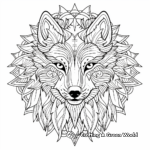 Wolf Mandala Coloring Pages with Nature Elements 2