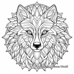 Wolf Mandala Coloring Pages with Nature Elements 4