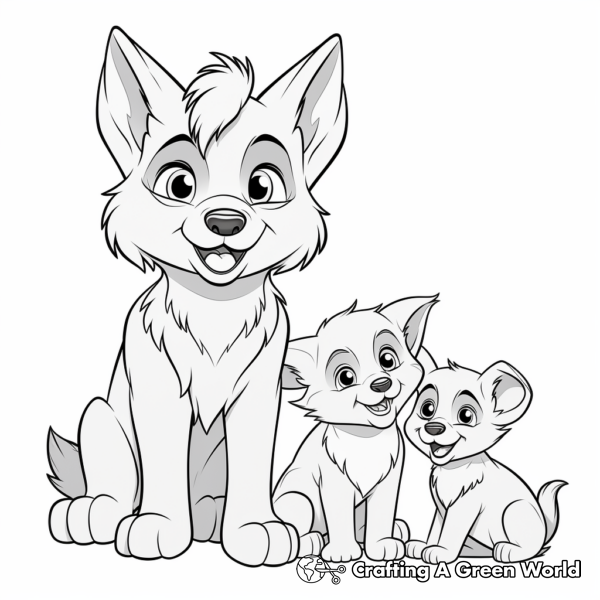 Wolf Pup Coloring Pages - Free &amp; Printable!