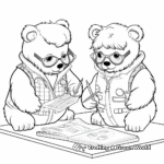 Wombat Scientists Solving Equations Coloring Pages 1