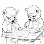 Wombat Scientists Solving Equations Coloring Pages 3