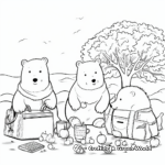 Wombats Prepping for a Picnic Coloring Pages 2