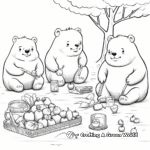 Wombats Prepping for a Picnic Coloring Pages 4