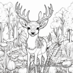 Woodland Creatures in Fall Coloring Pages 2