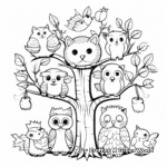 Woodland Creatures in Fall Coloring Pages 4