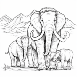 Woolly Mammoth Family Coloring Pages 1