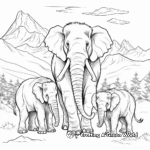 Woolly Mammoth Family Coloring Pages 2