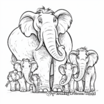 Woolly Mammoth Family Coloring Pages 3