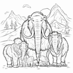 Woolly Mammoth Family Coloring Pages 4