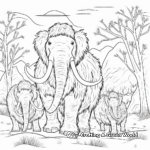 Woolly Mammoths: Ecosystem Coloring Pages 2