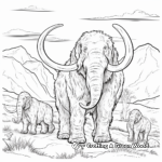 Woolly Mammoths: Ecosystem Coloring Pages 3