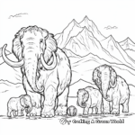 Woolly Mammoths: Ecosystem Coloring Pages 4