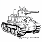 WWI Vintage Tank Coloring Pages 1