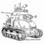 WWI Vintage Tank Coloring Pages 2