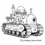 WWI Vintage Tank Coloring Pages 3